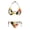 Cartoon Cats Pattern, variant on Women's Horizontal Striped Two Piece Bikini Set Quick Dry Adjustable Halter Beach Pool Vacation Essential