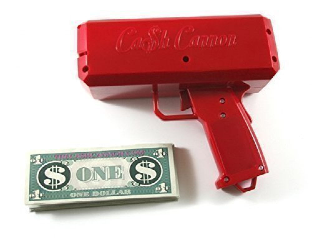 Money Gun Cash Gun Bill shooter Metallic Plated Red 