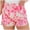 Pink, variant on HOWPAY Baggy Shorts for Women Floral Print Loose Fit High Elastic Waisted Wide Leg Pants Sports Comfy Summer Workout Lounge Shorts Hot Pink L