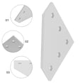 thumbnail image 2 of Plaque de Joint Support d'Angle pour Profil en Aluminium 5 Trous Connexion à 90 Degrés Support d'Angle, 2 of 10