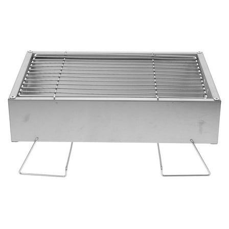 HOMEMAXS Outdoor Cooking Grill Foldable Camping Hiking Portable Stainless Steel Grill for BBQ