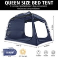 thumbnail image 5 of Bed Tent Bed Canopy Breathable 100% for Adult and Kids Light Reduction Sleeping Dream Tents Indoor Portable Big Space with String Light 3 Doors Twin Full Queen Size, 5 of 9