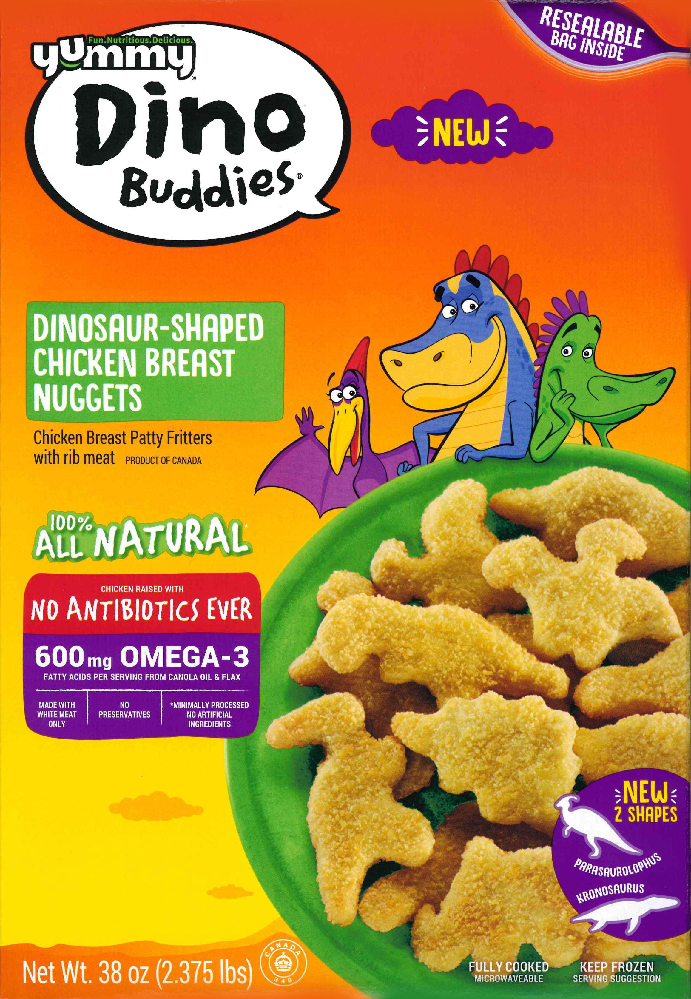 Yummy All Natural Dino Buddies Chicken Nuggets 35oz
