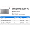 thumbnail image 2 of Radiator - Compatible with 2009 - 2017 Chevy Traverse Sport Utility 3.6L V6 2010 2011 2012 2013 2014 2015 2016, 2 of 2