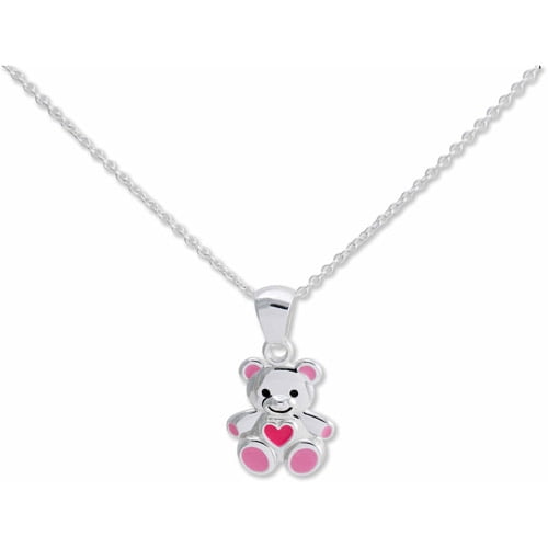 Girl's Sterling Silver Bear Pendant