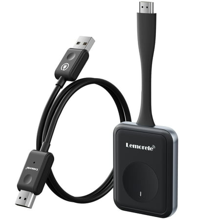 Lemorele Wireless HDMI Transmitter and Receiver Kit, 1080P HD Wireless Extender, 164ft Video Transmission, Plug and Play for PC/Projector/Conference
