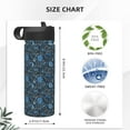 thumbnail image 4 of Honeii Winter Blue Forest Deer Print 18 oz Insulated Water Bottle with Straw Lid, Stainless Steel Sports Water Bottles, Double Walled Vacuum, Leak Proof, 4 of 8