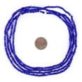 thumbnail image 2 of The Bead Chest Translucent Cobalt Blue Matte Glass Seed Beads (3mm) - 24 inch Strand of Quality Glass Beads, 2 of 4