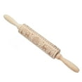 thumbnail image 4 of Christmas Rolling Pin, 3 Dimension Easy To Clean Natural Wood Wooden Rolling Pin With Christmas Reindeer Pattern For Baking Embossed Cookies Kitchen Tool ANGGREK Otros, 4 of 8