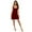 Red, variant on AmeGoodsInc Ladies Solid Color Cotton V-neck Nightdress Plus Size Casual Home Wear Lace Nightdress