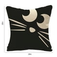 thumbnail image 3 of Halloween Black Cat Background Decoration Farmhouse Decor Cotton Linen Home Decorative Throw Pillow Case Cushion Cover for Sofa Couch, 18" x 18", 3 of 8