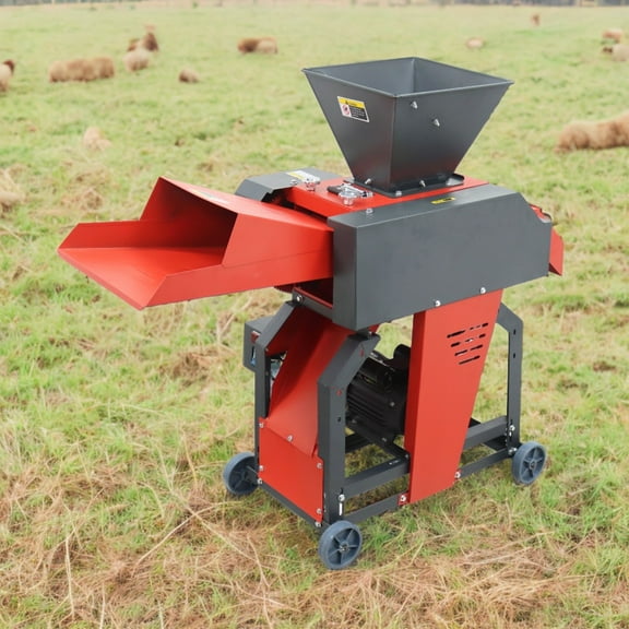 8 Blade Hay Cutting Kneading Integrated Machine Farm Commercial 220V 2.2KW