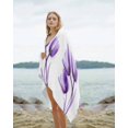 thumbnail image 2 of Luxury Purple Tulip Beach Towels Oversized Super Absorbent, Watercolor Spring Rustic Floral Lightweight Bath Towel Quick Dry Sets For Bathroom/Pool/Rv Camping/Beach Play/Gym Room/Picnic 31"x62", 2 of 8