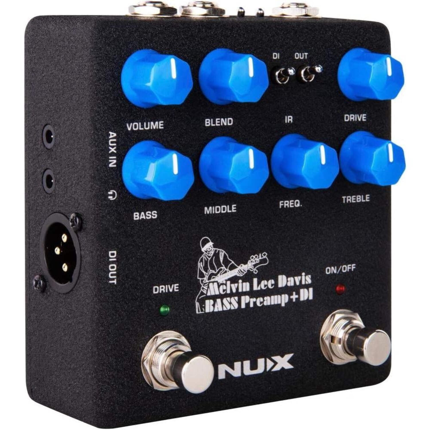 NUX Melvin Lee Davis Bass Preamp + DI Pedal Black