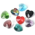 thumbnail image 2 of U8MO 10pcs Heart 10mm 14mm Faceted Cut Crystal Glass Loose Pendants Beads DIY Jewelry-Red-14mm, 2 of 4
