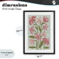 thumbnail image 4 of Stupell Industries Eclectic Pink Whimsy Midcentury Flowers Black Framed Print Under Glass, 14 x 20, by Martina Pavlova, 4 of 8