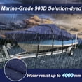 thumbnail image 5 of 900D Marine Grade Fade and Tear Resistant Boat Cover Fits V-Hull, Tri-Hull, 5 of 7