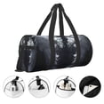 thumbnail image 3 of Fotbe Elegant Feathered Floral Wings Bolsa Deportiva de Lona Plegable con Estampado, Bolsa de Gimnasio con Bolsillo Seco/Húmedo, Bolsa de Viaje Ultraligera de Gran Capacidad, 3 of 6