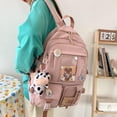 thumbnail image 2 of MMYGU Kawaii Backpack with Pins Kawaii School Backpack Cute Aesthetic Backpack Cute Kawaii Backpack for School (Beige, With Accessories), 2 of 7