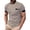 Khaki, variant on Antinious Men Solid Round Neck Short Sleeve Breathable Loose Casual Tops