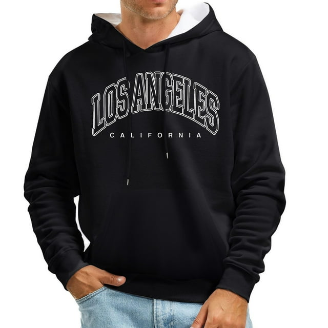 Gibobby Sudaderas y2k Sudadera con capucha para hombre manga larga con cordón y bolsillo para hombre con capucha(Negro,CH)