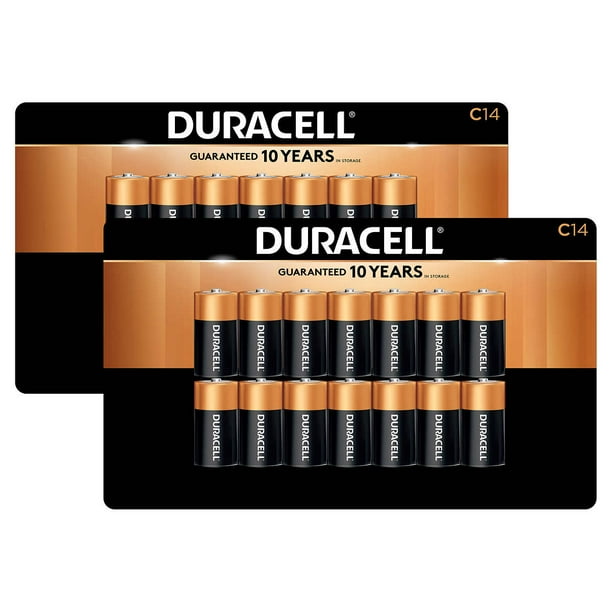 Duracell C Alkaline Batteries 2packs of 14 Units TOTAL 28 Batteries