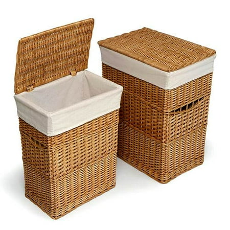 Download Badger Basket 2 Hamper Set w/Liners Attached lid flips for ...
