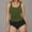 Green#7, variant on pstuiky Swim Suits for Women 2025 Two Piece, Women Solid Color Swimsuits V Neck Two Piece Bathing Suits with Drawstring Adjustable Bikini Set for Women Blackless Swimwear Army Green L