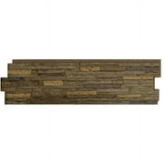 NextStone Polyurethane Faux Stone Siding Panel- Stacked Stone Walnut Brown 13.25 in. x 46.5 in. for Home Improvements/ DIY Friendly (5-Pack)