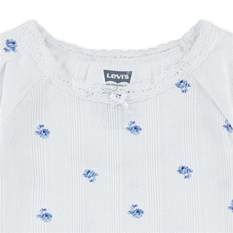 Levi Girls Short Sleeve Ditsy Print Knit Top, Sizes 7-16