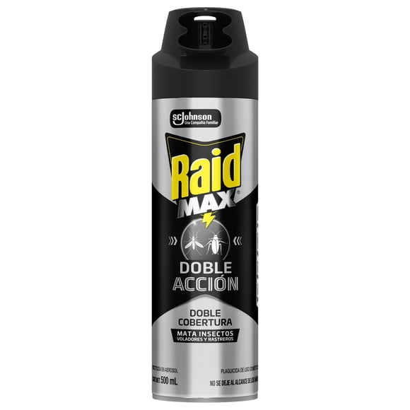 Insecticida en Aerosol Raid Doble Acción Rápido y Efectivo 500 ml