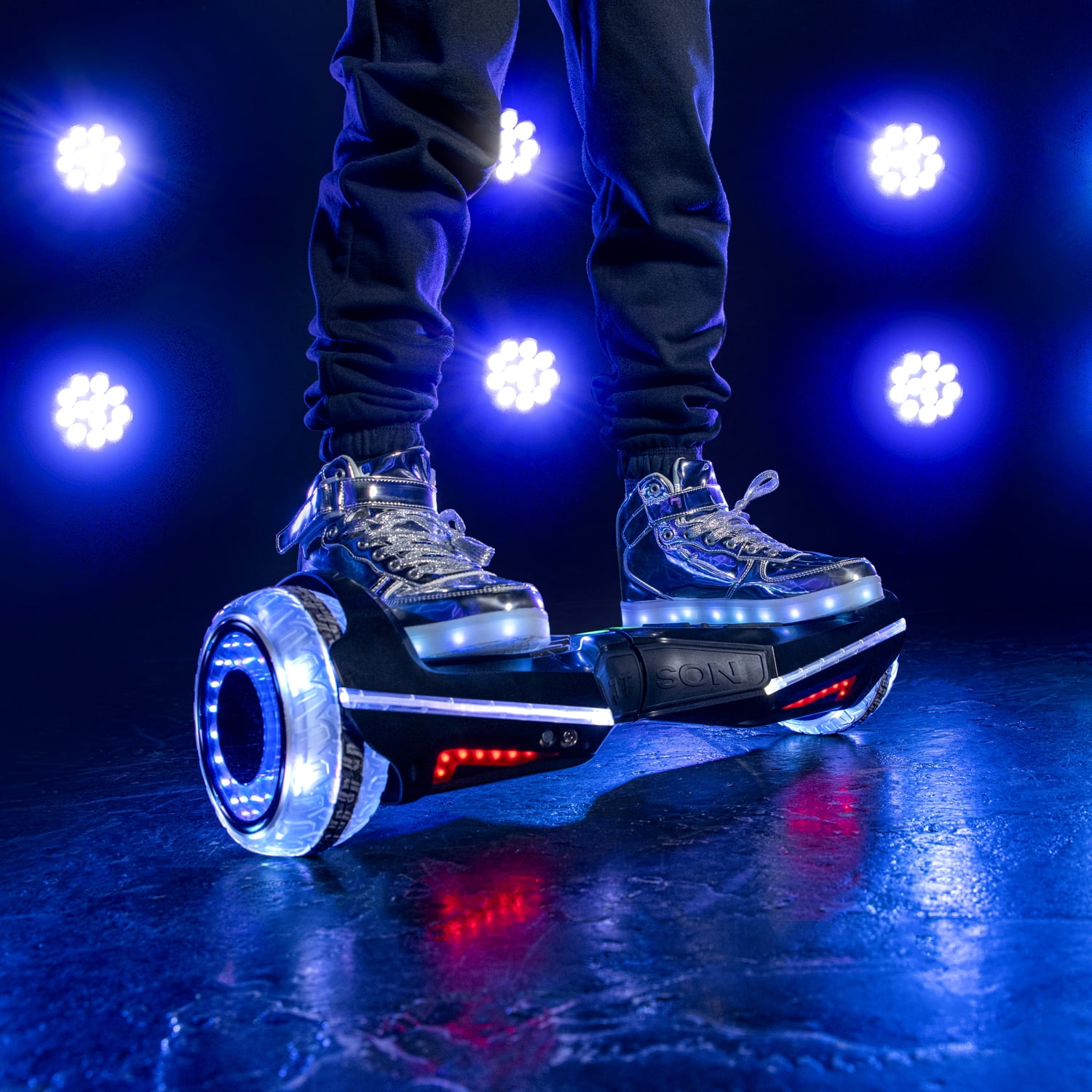 Jetson Rave Self Balancing Hoverboard for Teens Customizable LED Black Ages 12 Walmart