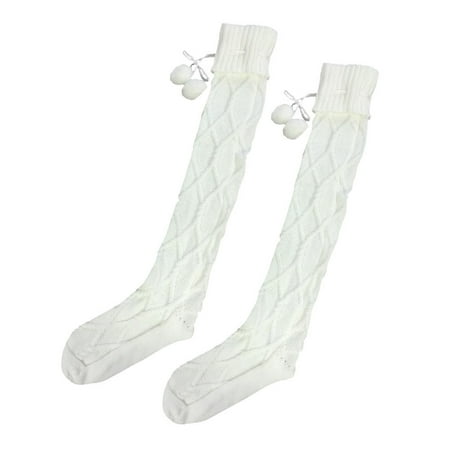 

ZMHEGW Stockings Stockings Cotton Ladies High Women Warm Socks The Girls Warm Thigh Over Knee Long Christmas Knit Socks 1-Pack