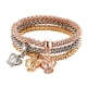 thumbnail image 2 of Fiudx Pulseras Multicapa - 3 Pulseras de Maíz de Oro, Plata y Oro Rosa para Mujer, Pulsera Elástica con Forma de Corazón, 2 of 3