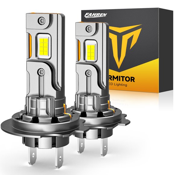 2 bombillas LED Termitor H7, 26 000 lúmenes, 6500 K, color blanco, luz antiniebla 1:1