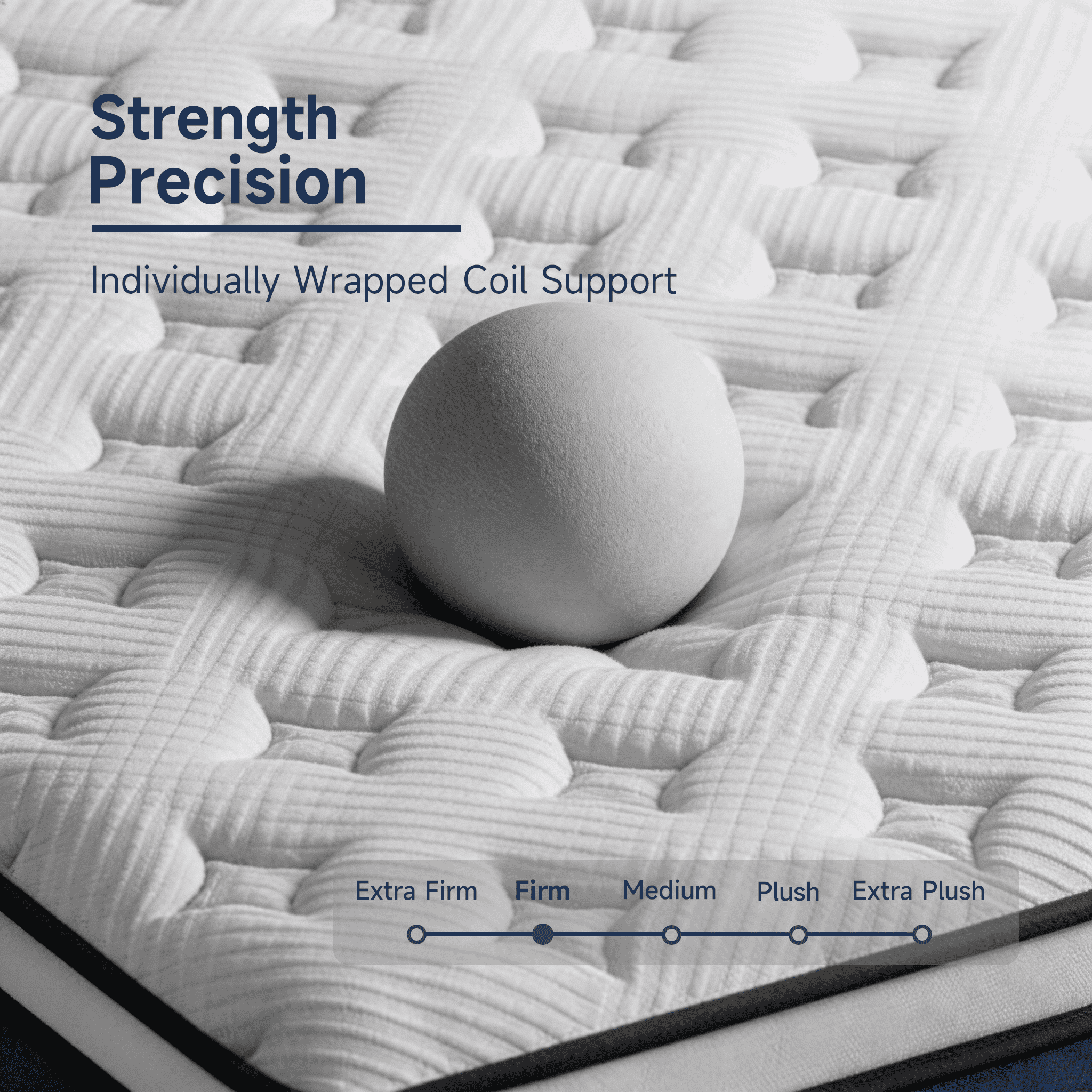 NightyNight 12" Twin Size Firm Hybrid Mattress in a Box with Cooling Gel for Back Support & Pressure Relief