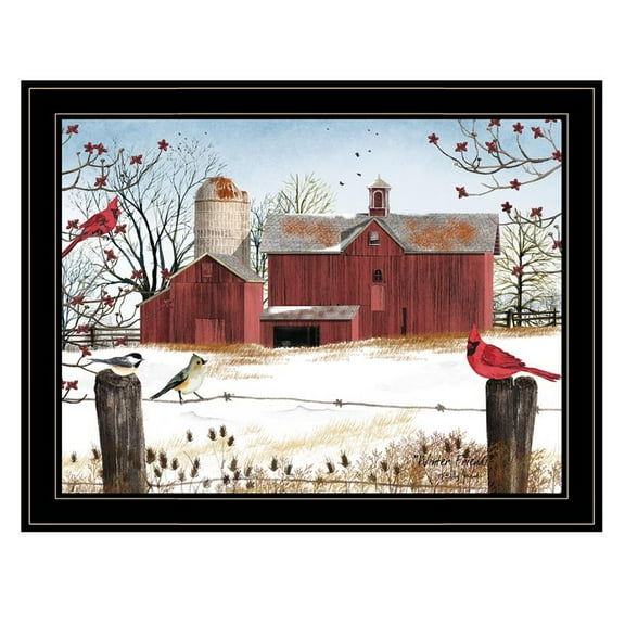 TrendyDecor4U Winter Friends By Billy Jacobs Framed Print BJ1038XGP-704G
