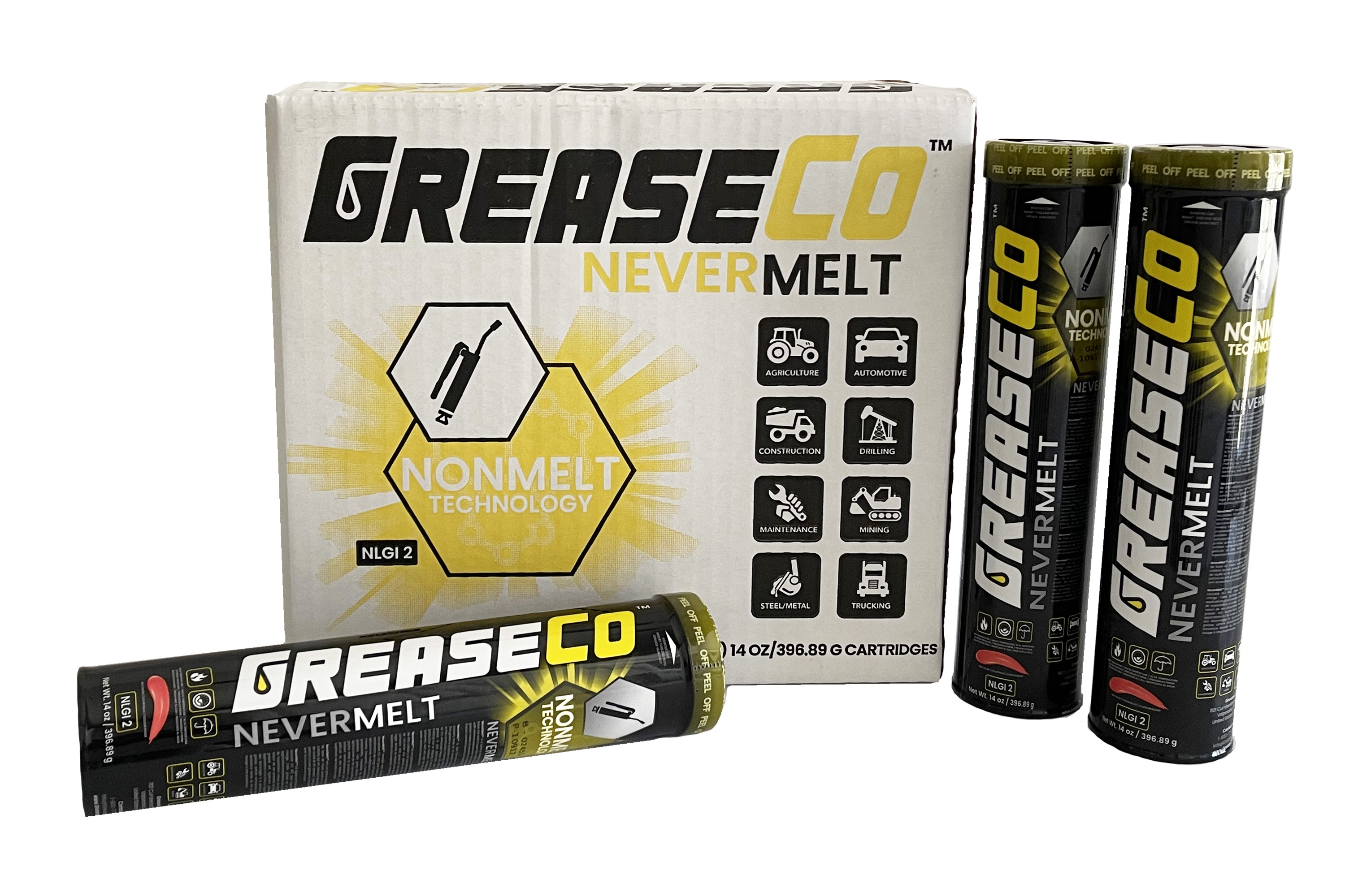 NeverMelt 10 Pack of Tubes Bentone Grease Cartridge 14 OZ