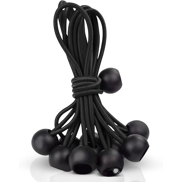 10 piezas de cuerdas elásticas de lona negra