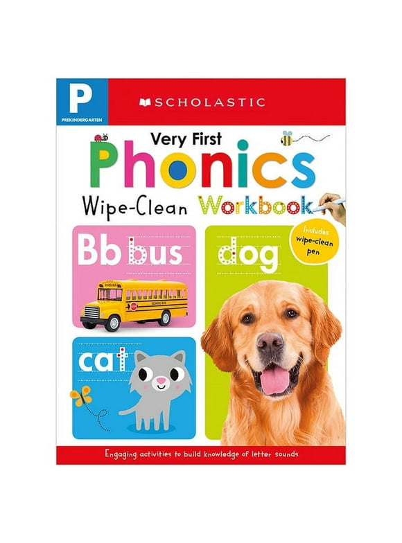 Scholastic Early Learners: Very First Phonics Pre-K Wipe-Clean Workbook: Scholastic Early Learners (Wipe-Clean) (Hardcover)