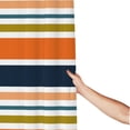 thumbnail image 3 of Shower Curtain, Colorful Pastel Stripes Waterproof Fabric Plastic Shower Curtain, Drying Fast Bathroom Curtain with 9 Buttonholes, Ruffle Shower Curtain 60x72in, 3 of 8