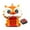 Style B, variant on Esquirla Chinese Lion Statue Seal Blessing Resin Sculpture Centerpiece Ideal Gift Spring Festival Feng Shui Figurine for Study Balcony D