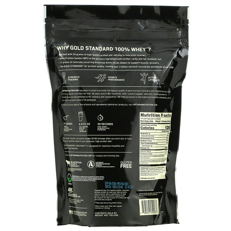 Protein Powder Supplement - 100% Whey - 4.7 lbs.