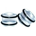 thumbnail image 2 of 2 Pairs of Large Gauge 00ga-22mm Clear/Glow Ear Plugs with O-Rings, 2 of 3