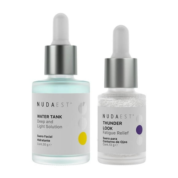 Set hidratación rostro y contorno de ojos ácido hialurónico y péptidos Nuda Est Nuda Est Ilumina