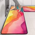 thumbnail image 2 of Kitchen Rugs Sets Of 2,Colorful Tie Dye Wave Pattern Anti Fatigue Kitchen Mat Rugs Non Slip Washable,Decorative Kitchen Floor Mats for Kitchen,Sink,Laundry,17"x47"+17"x47", 2 of 5