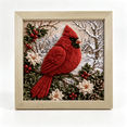 thumbnail image 2 of 3D Christmas Fabric Poke Art Kit, Complete DIY Punch Needle Craft Supplies, Vintage Holiday Wall‑Hanging Decoration for Adults and Beginners (Bird), 2 of 5