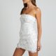 thumbnail image 3 of Vestido Mujer Tul Fuera Del Hombro Jersey Flores 3D Verano Playa Kuymtek Blanco T S para Mujer, 3 of 6