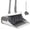 Gray, variant on Broom with Dustpan Combo Set, Heavy Duty Standing Metal Dust Pan with , Indoor Outdoor Up for Kitchen Lobby Room Office, Green