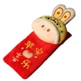 thumbnail image 4 of New Year Rabbit Plush Purse Wallet Fluffy Rabbit Coin Purse Bag Novelty Messenger Red Envelopes Wallet Bag Yellow Hat 11x22cm / 4.3x8.7in, 4 of 8